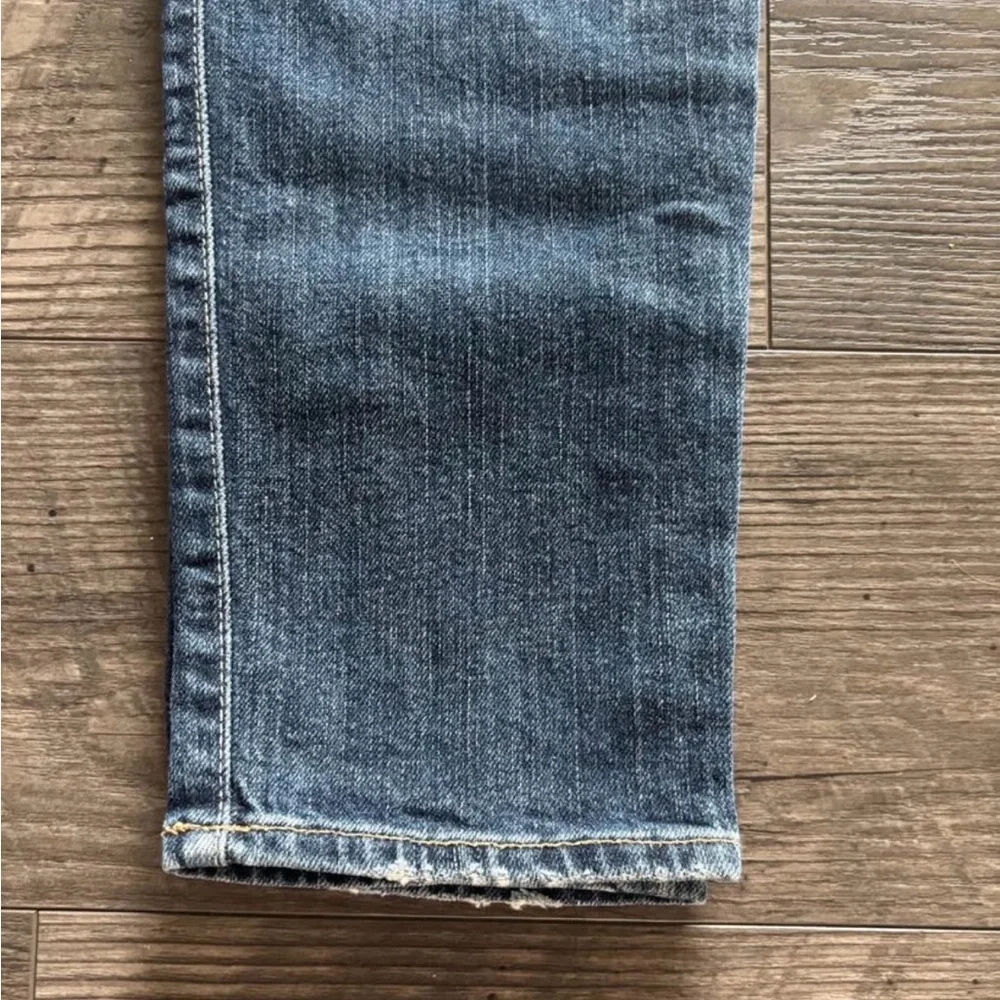 7 For All Mankind Women's Medium Blue Embellished Pocket Jeans - Picture 3 of 3